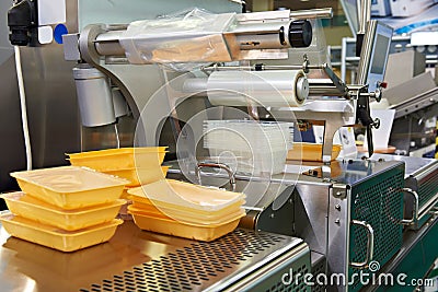 Industrial equipment for food packaging Stock Photo