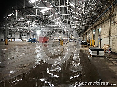 Industrial Facility Refurbishment Editorial Stock Photo