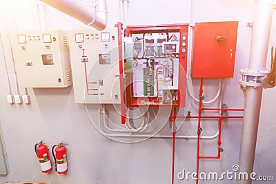 Industrial fire control system . Stock Photo