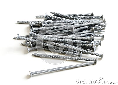 Industrial Framing Nails Stock Photo