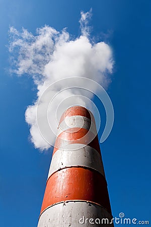 Industrial fume exhaust smokestack Stock Photo