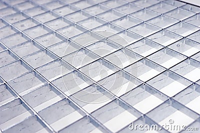 Industrial galvanized metal grid. Metal background Stock Photo