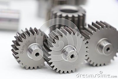 Industrial gear spare parts for heavy machine Stock Photo