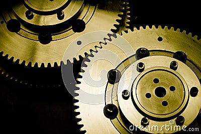 Industrial gears background Stock Photo