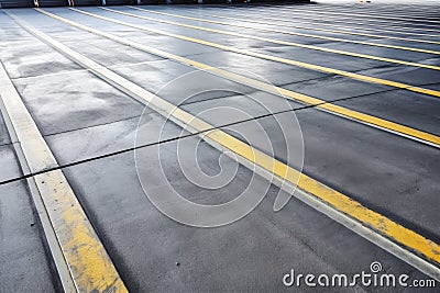 industrial gray concrete floor with tire marks Stock Photo