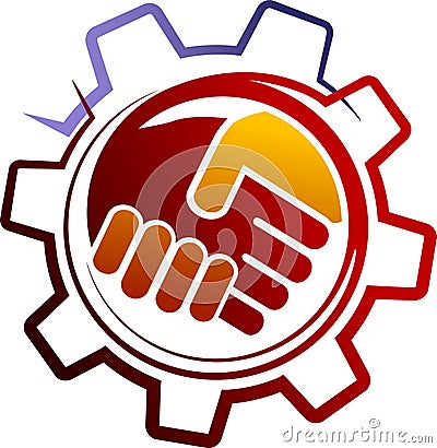 Industrial handshake Vector Illustration