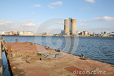 Industrial harbour Stock Photo