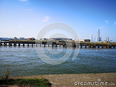 Industrial Harbour factory Gorleston Stock Photo