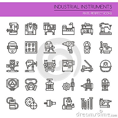 Industrial Instruments Vector Illustration