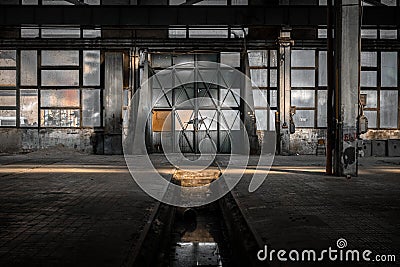 Industrial interior of an old factory Stock Photo