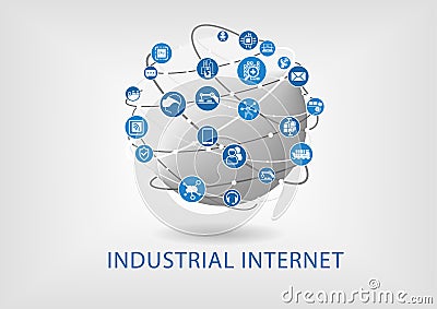 Industrial internet concept Vector Illustration