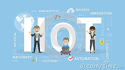 Industrial Internet of things. Vector Illustration