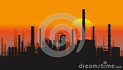 Industrial landscape Vector Illustration