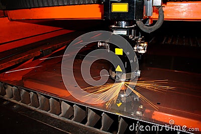 Industrial laser Stock Photo