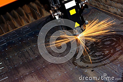 Industrial laser Stock Photo