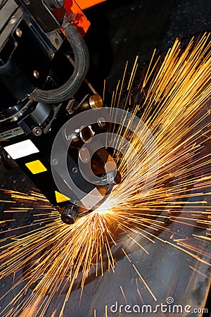 Industrial laser Stock Photo