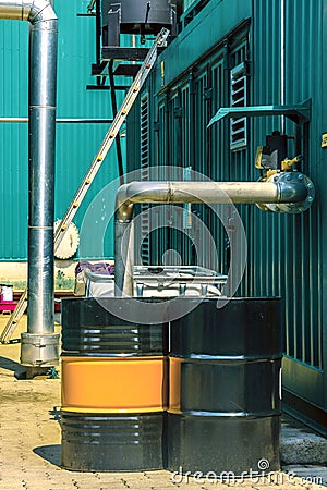 Industrial liquid tanks Stock Photo
