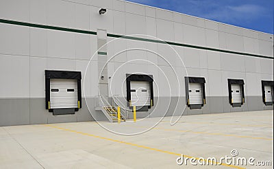 Industrial loading docks Stock Photo