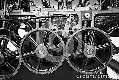 Industrial machine cogs. Stock Photo