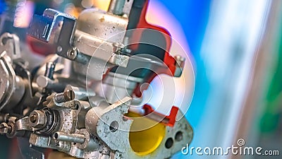 Industrial Machine Parts For Manufacturing Line Stock Photo