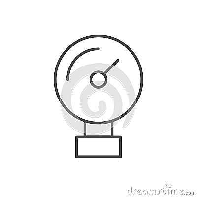 Industrial manometer line outline icon Vector Illustration