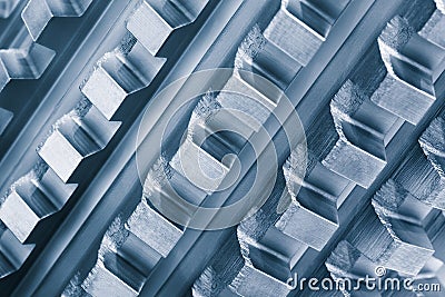 Industrial metalworking concept, milling cutter, metal cutter close up Stock Photo