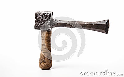 Industrial Might Hammer on White Background Stock Photo