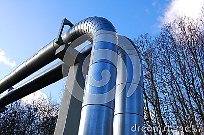 Industrial oil pipeline Stock Photo