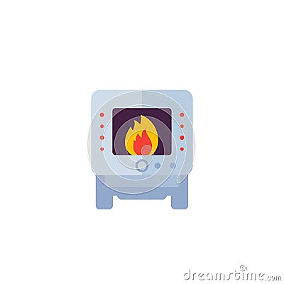 Industrial oven, vector icon Vector Illustration