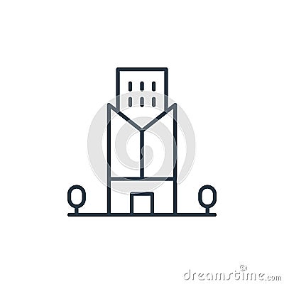 industrial park icon vector from skyscraper concept. Thin line illustration of industrial park editable stroke. industrial park Vector Illustration