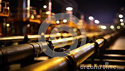 The industrial pipeline transports. Generated with AI Stock Photo