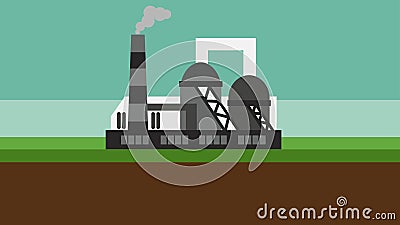 Industrial plant in vector image format Vector Illustration