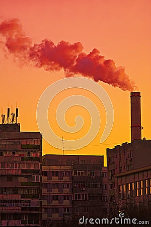 Industrial pollution Stock Photo