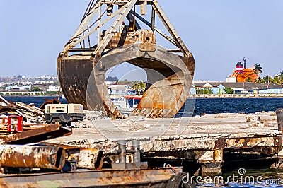 Industrial port facilities Editorial Stock Photo