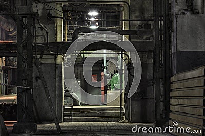 Industrial power plant powerhouse station building in Poland Stock Photo