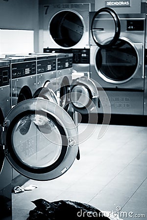 Industrial public laundry Stock Photo