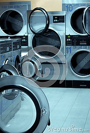 Industrial public laundry Stock Photo