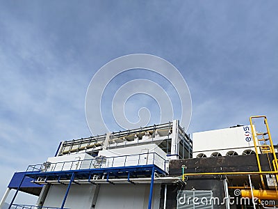 Refrigeration equipment in construction site Editorial Stock Photo