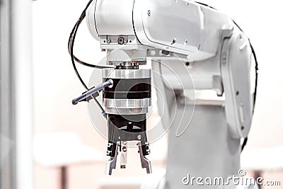 Industrial robot arm Stock Photo