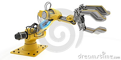 Industrial Robot Arm Stock Photo