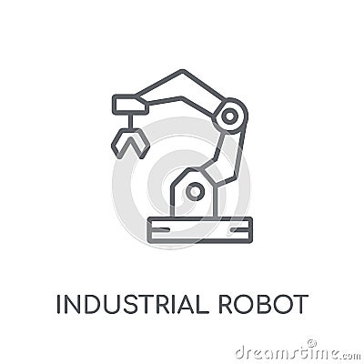 Industrial robot linear icon. Modern outline Industrial robot lo Vector Illustration