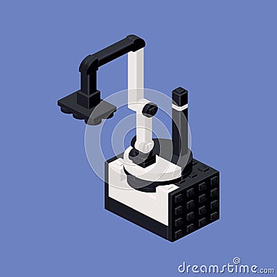 Industrial robot loader in isometric for work in a factory or warehouse. Vector clipart Vector Illustration