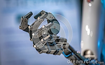 Industrial Robot With Mechanical Flexible Joint Stock Photo