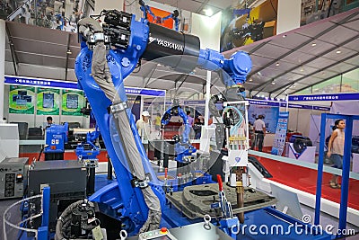 Industrial robot show Editorial Stock Photo