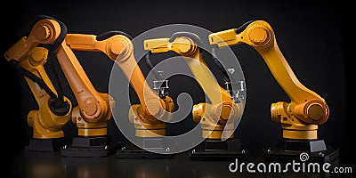 Industrial robotics cobots collaborative robots automatio one generative AI Stock Photo