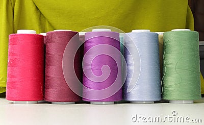 Industrial sewing thread Stock Photo