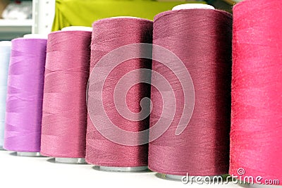 Industrial sewing thread Stock Photo