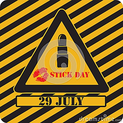 Industrial sign Lipstick Day Vector Illustration