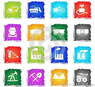 Industrial simply icons Vector Illustration