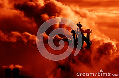 Industrial smoke Stock Photo